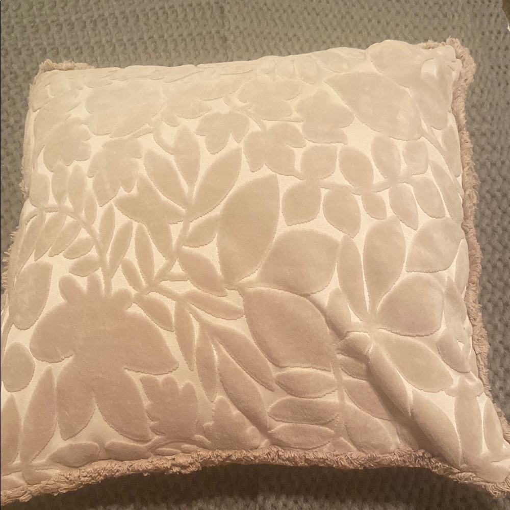Pier 1 Cream Floral Accent Pillow